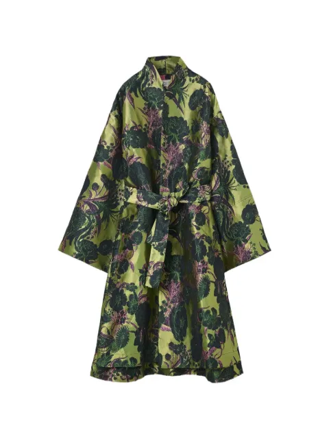 PSOPHIA floral-jacquard belted kimono jacket