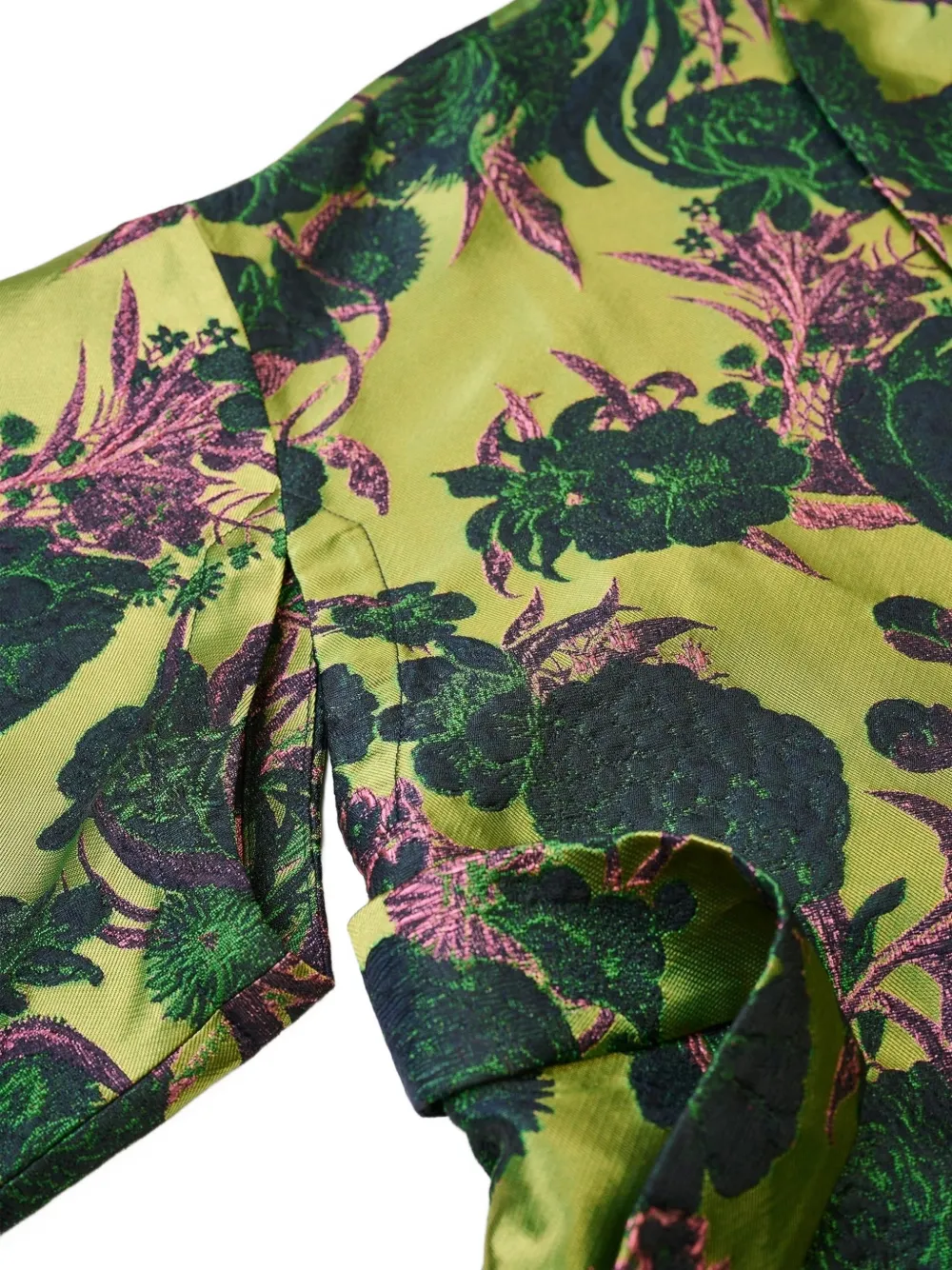 PSOPHIA floral-jacquard belted kimono jacket Groen