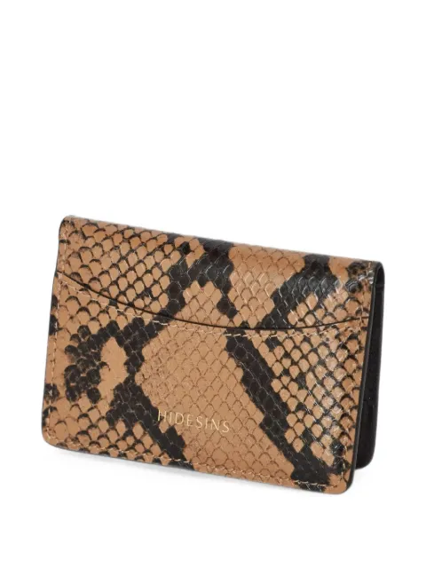 HIDESINS La Card python-effect calfskin card holder