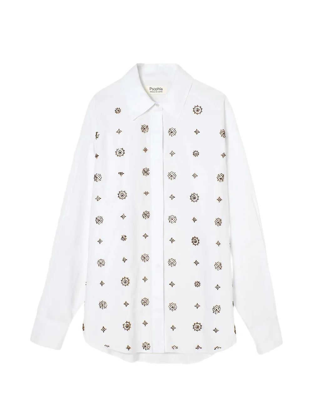 PSOPHIA bead-embellished shirt - Bianco