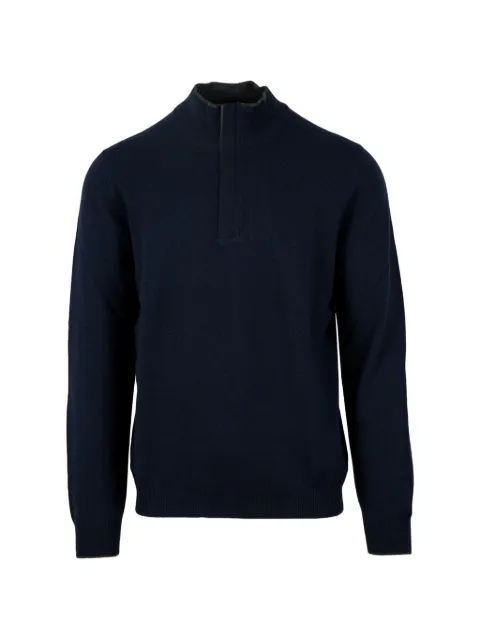 Gran Sasso elbow-patch half-zip sweater