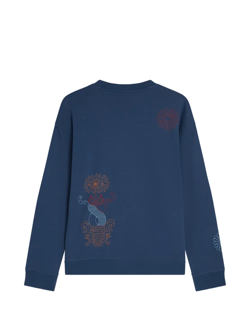 Scotch & Soda embroidered crew-neck sweater Blauw