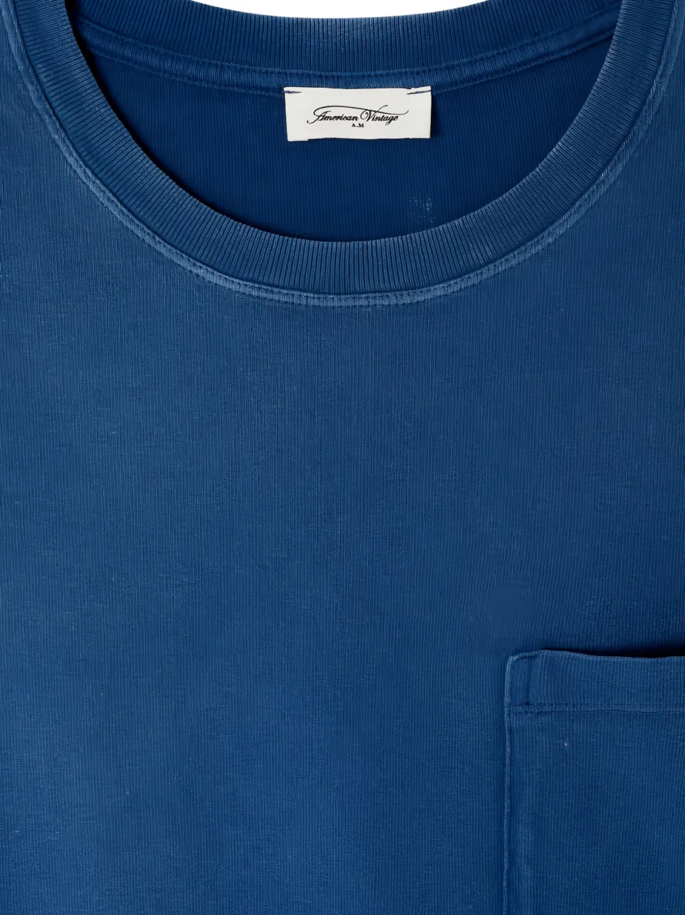 American Vintage T-shirt met borstzak Blauw