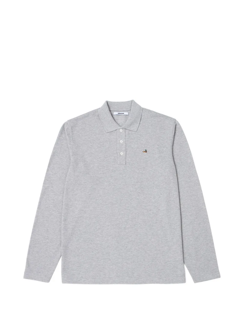 Edmmond Studios long-sleeve logo-embroidered polo shirt - Grau