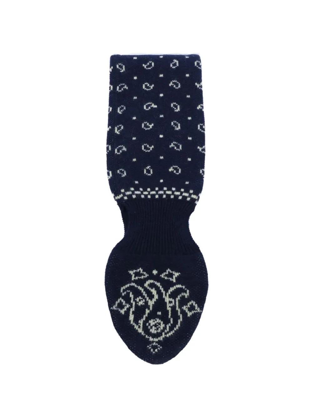 LIVE intarsia-knit bandana scarf - Blu