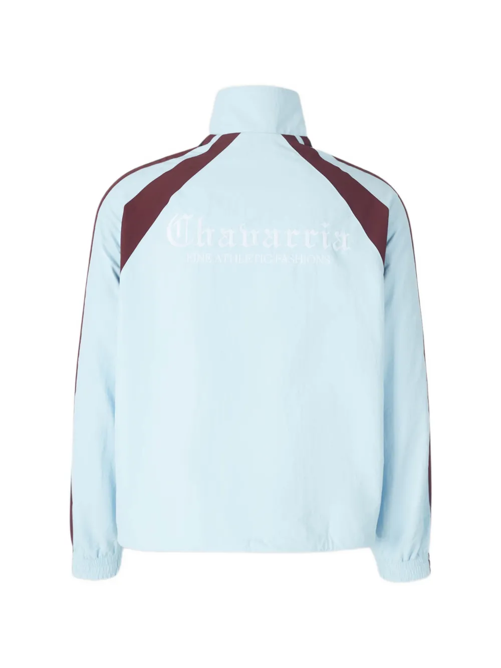 Willy Chavarria logo-embroidered colour-block jacket Blauw