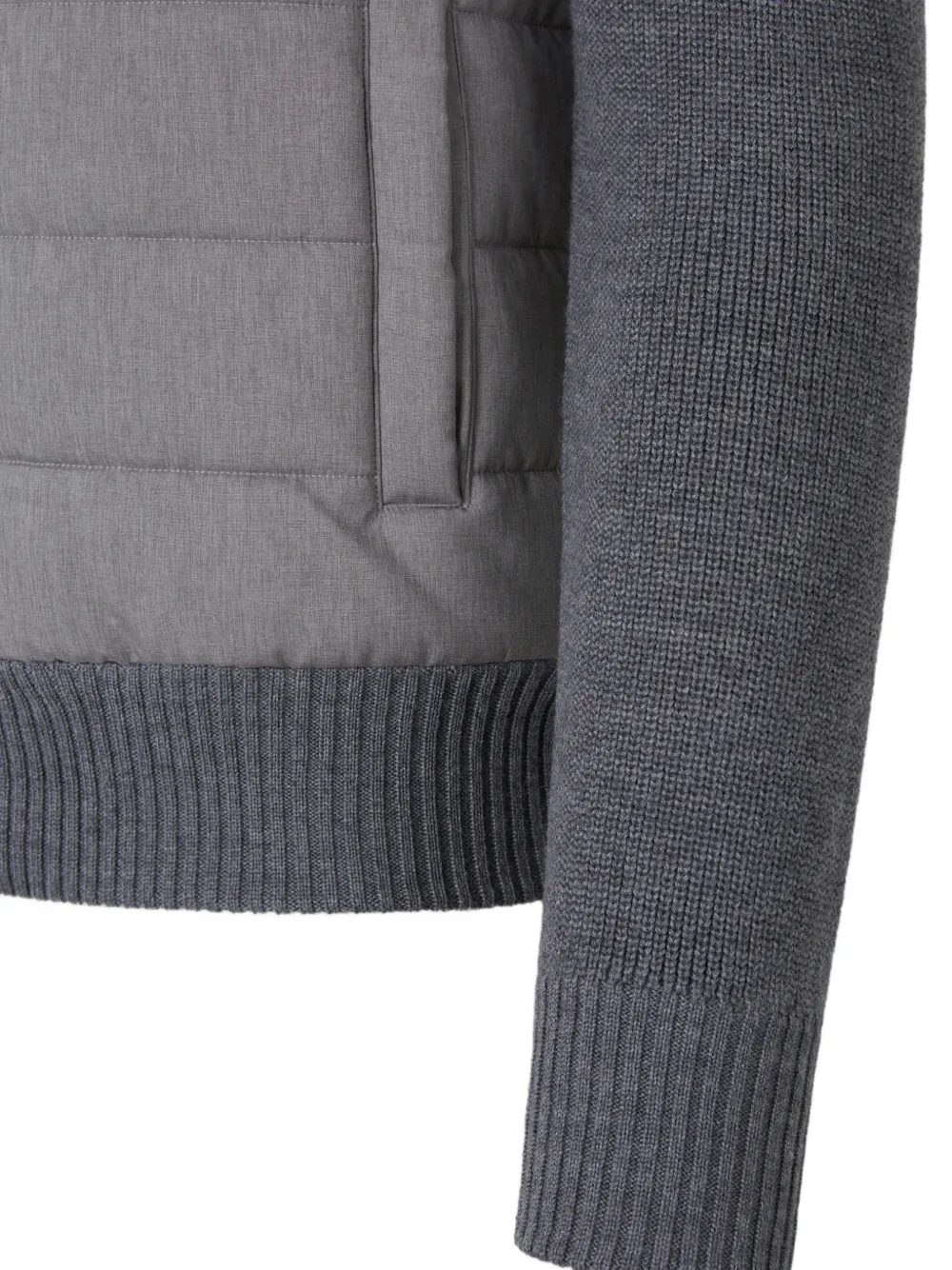 Gran Sasso Vest met gewatteerd vlak en rits Grijs