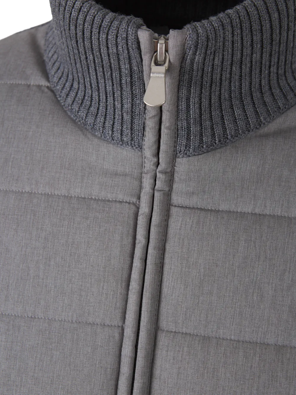Gran Sasso Vest met gewatteerd vlak en rits Grijs