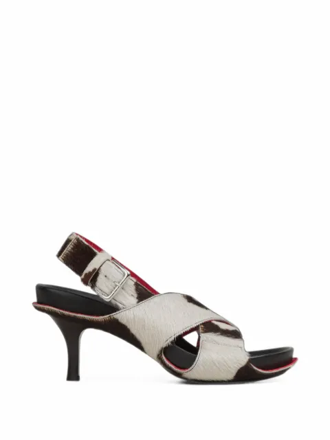 Marni cow-print slingback sandals