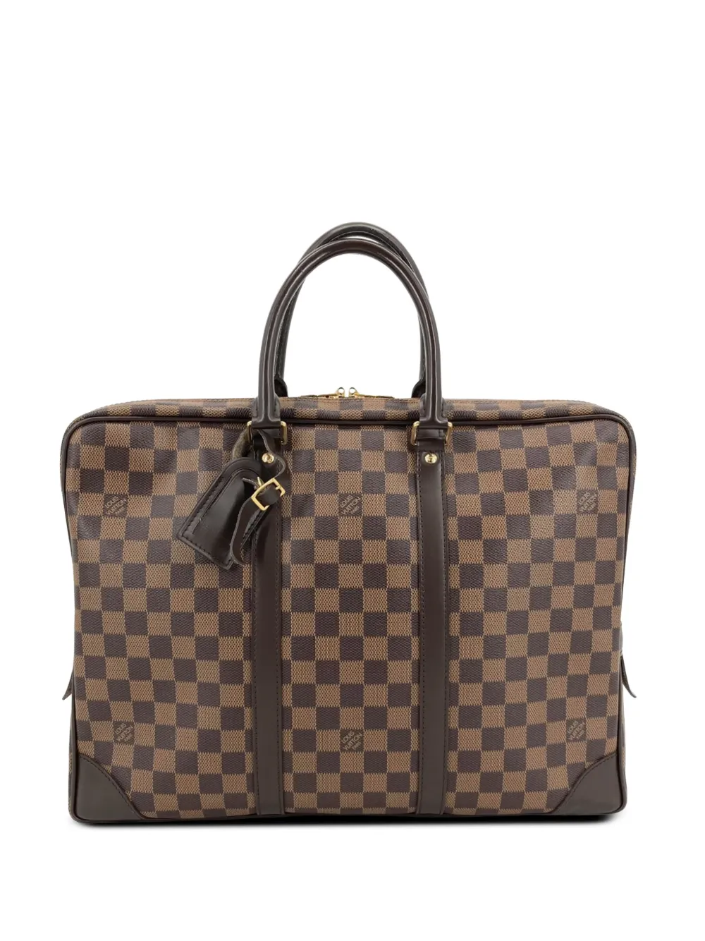 Louis Vuitton Pre-Owned 2014 Damier Ebene Porte Documents Voyage PM business bag - Brown
