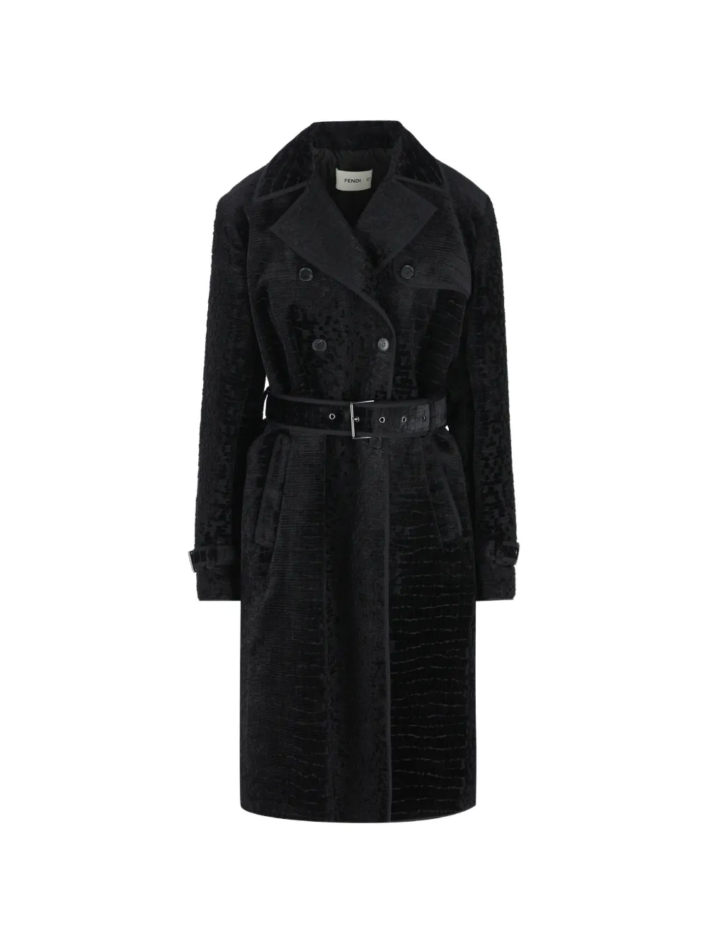 FENDI black animal velvet coat - Noir FENDI black animal velvet coat - Noir