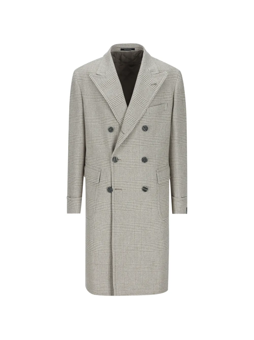 Tagliatore double-breasted check-pattern coat - Neutrals