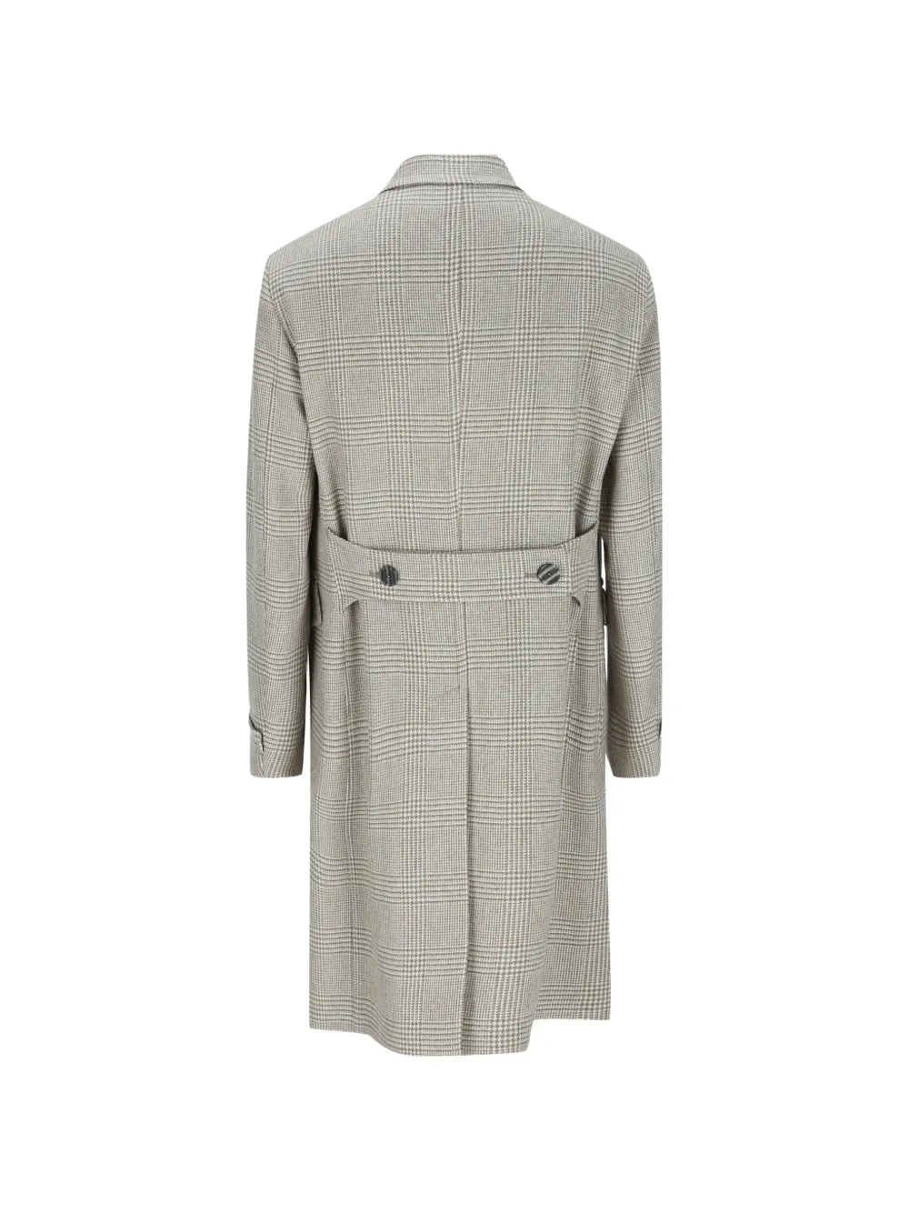 Tagliatore Geruite jas met dubbele rij knopen Beige
