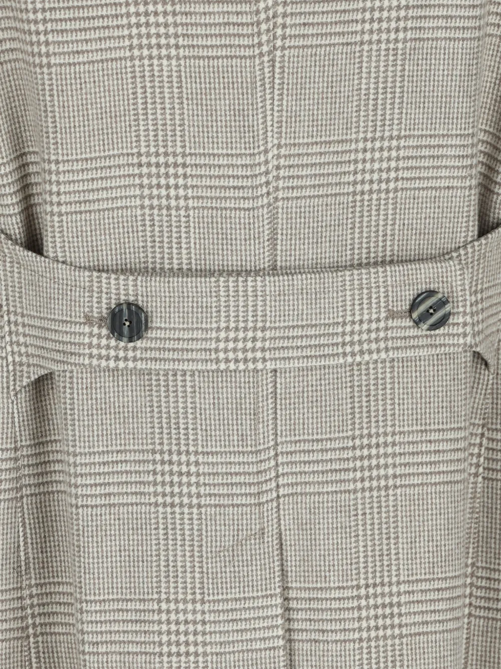 Tagliatore Geruite jas met dubbele rij knopen Beige