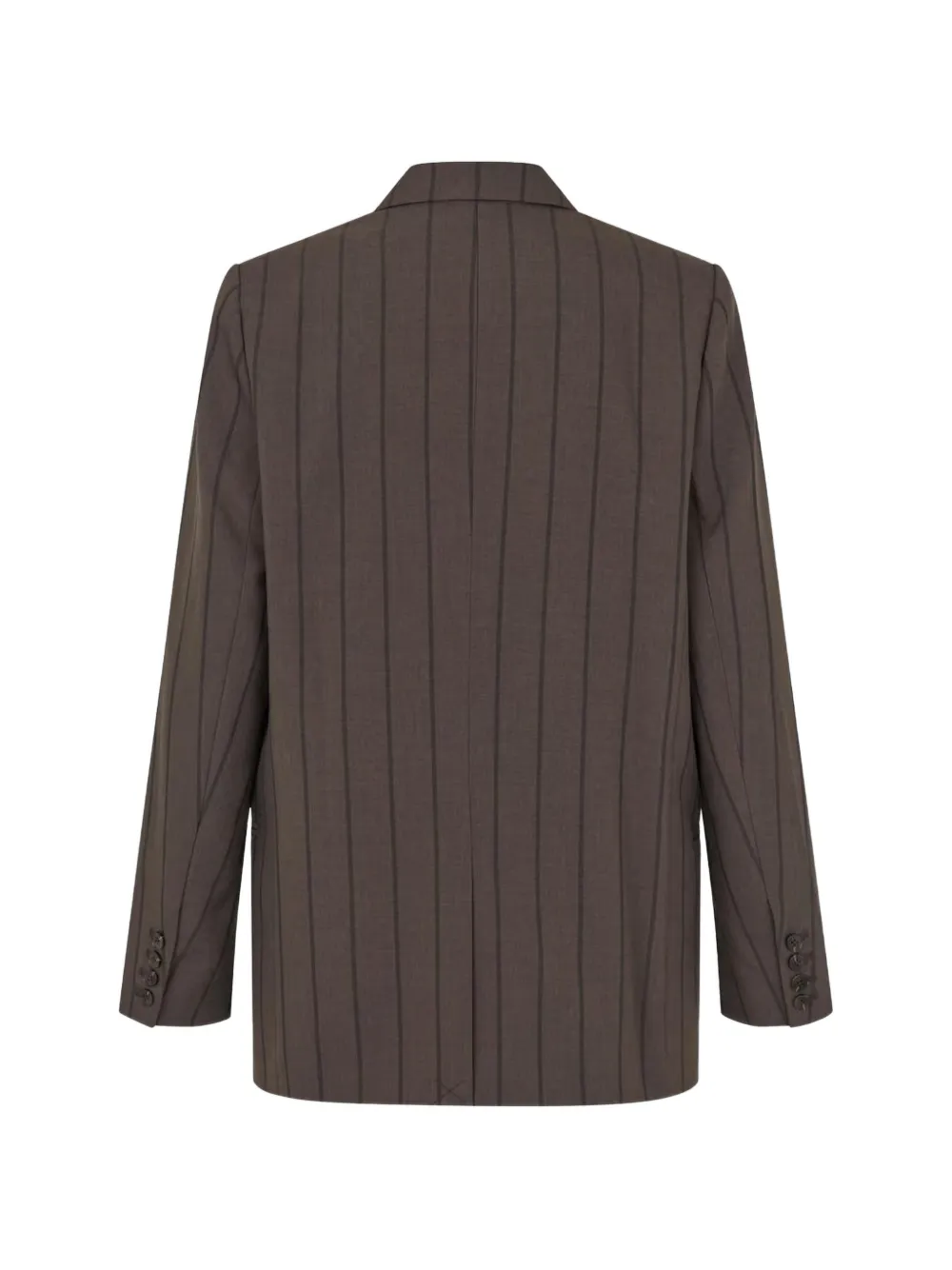 SAMSOE Sahelly blazer met dubbele rij knopen en krijtstreep Bruin