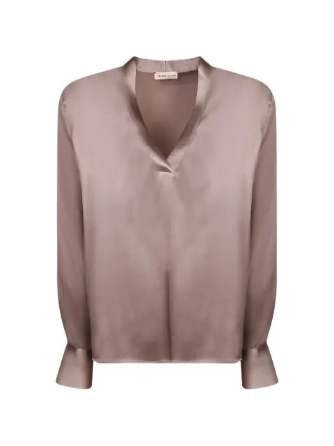 Blanca Vita V-neck satin blouse