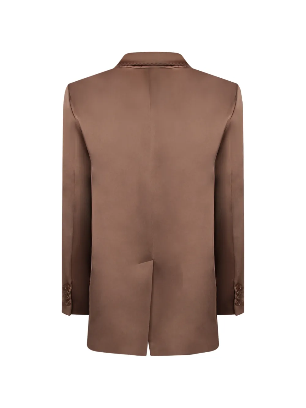 Blanca Vita double-breasted satin blazer Bruin