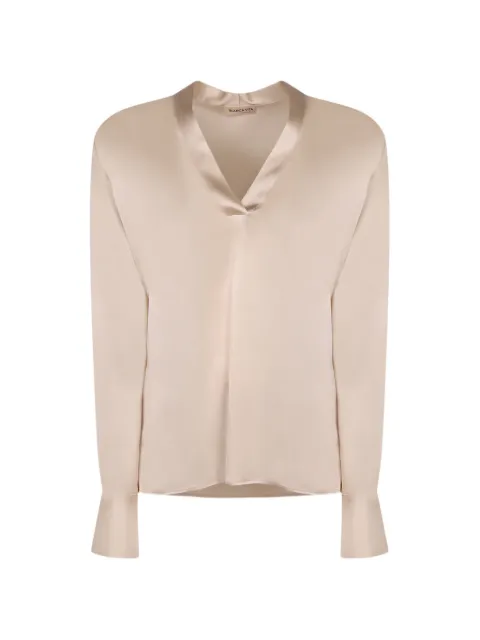 Blanca Vita V-neck satin blouse