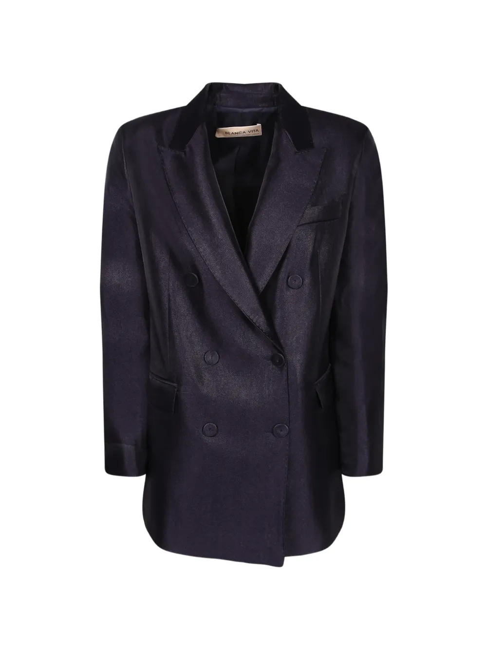 Blanca Vita peak-lapel double-breasted blazer - Blu
