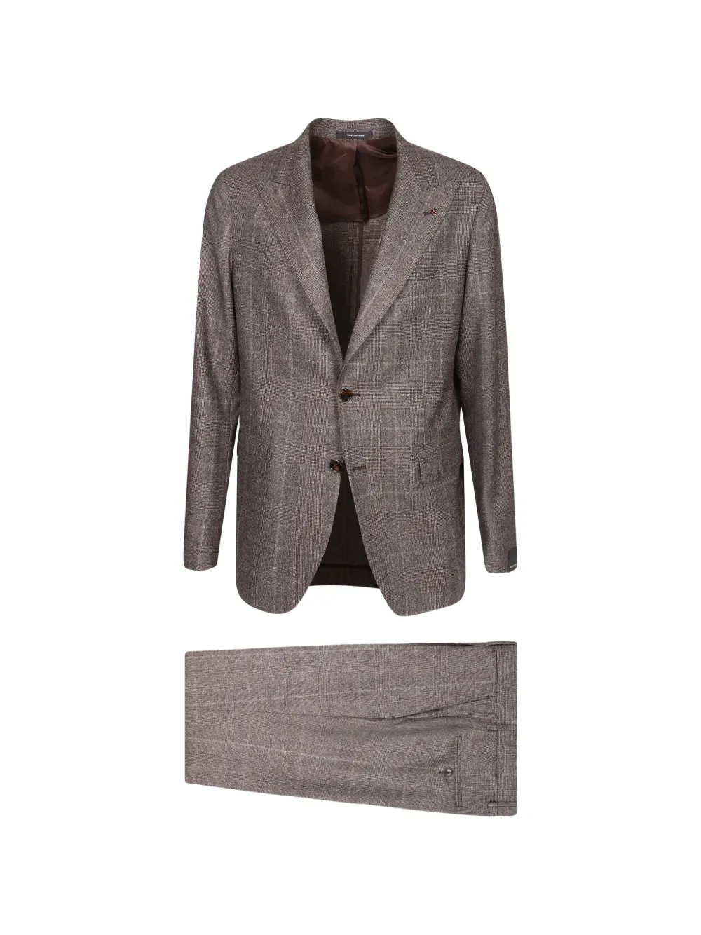 Tagliatore check-pattern suit - Marrone