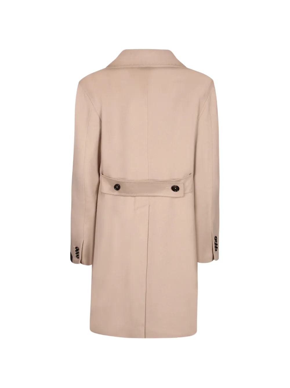 Tagliatore double-breasted peak-lapel coat Beige