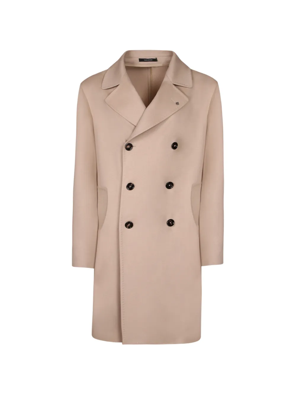 Tagliatore double-breasted peak-lapel coat - Nude