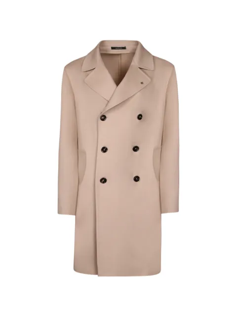 Tagliatore double-breasted peak-lapel coat