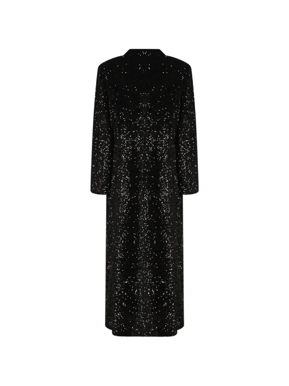 Blanca Vita sequin-embellished double-breasted coat Zwart