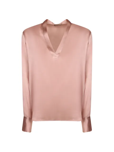 Blanca Vita V-neck satin blouse