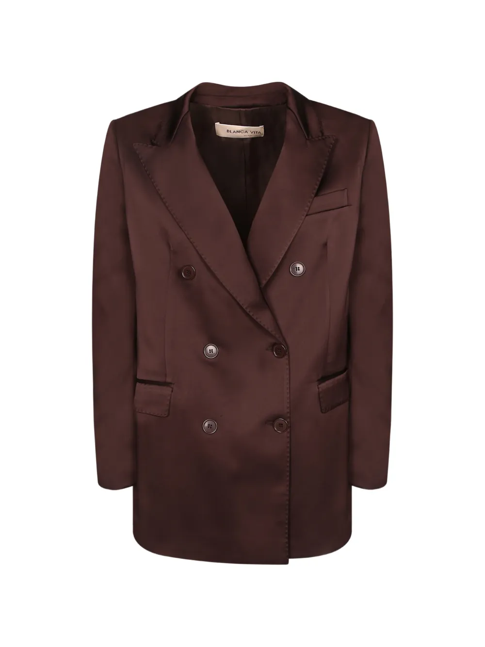 Blanca Vita peak-lapel double-breasted jacket - Braun