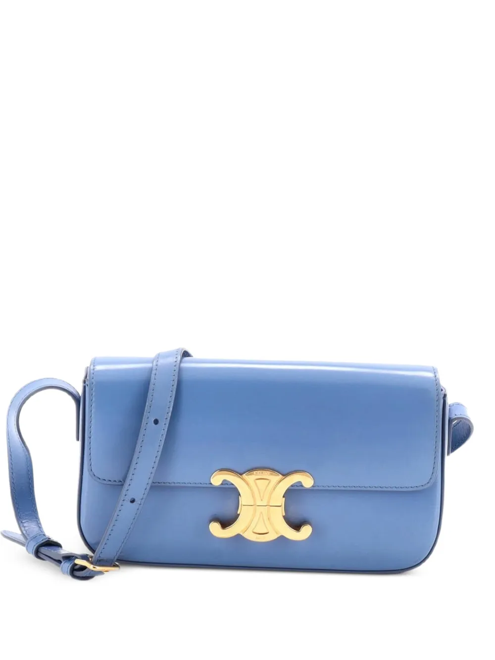 Celine Pre-Owned Triomphe East-West Smooth Calfskin shoulder bag - Blu