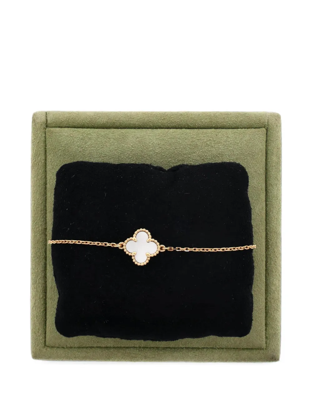 Van Cleef & Arpels Pre-owned Sweet Alhambra 18K Yellow Gold and Mother of Pearl Bracelet, view 4