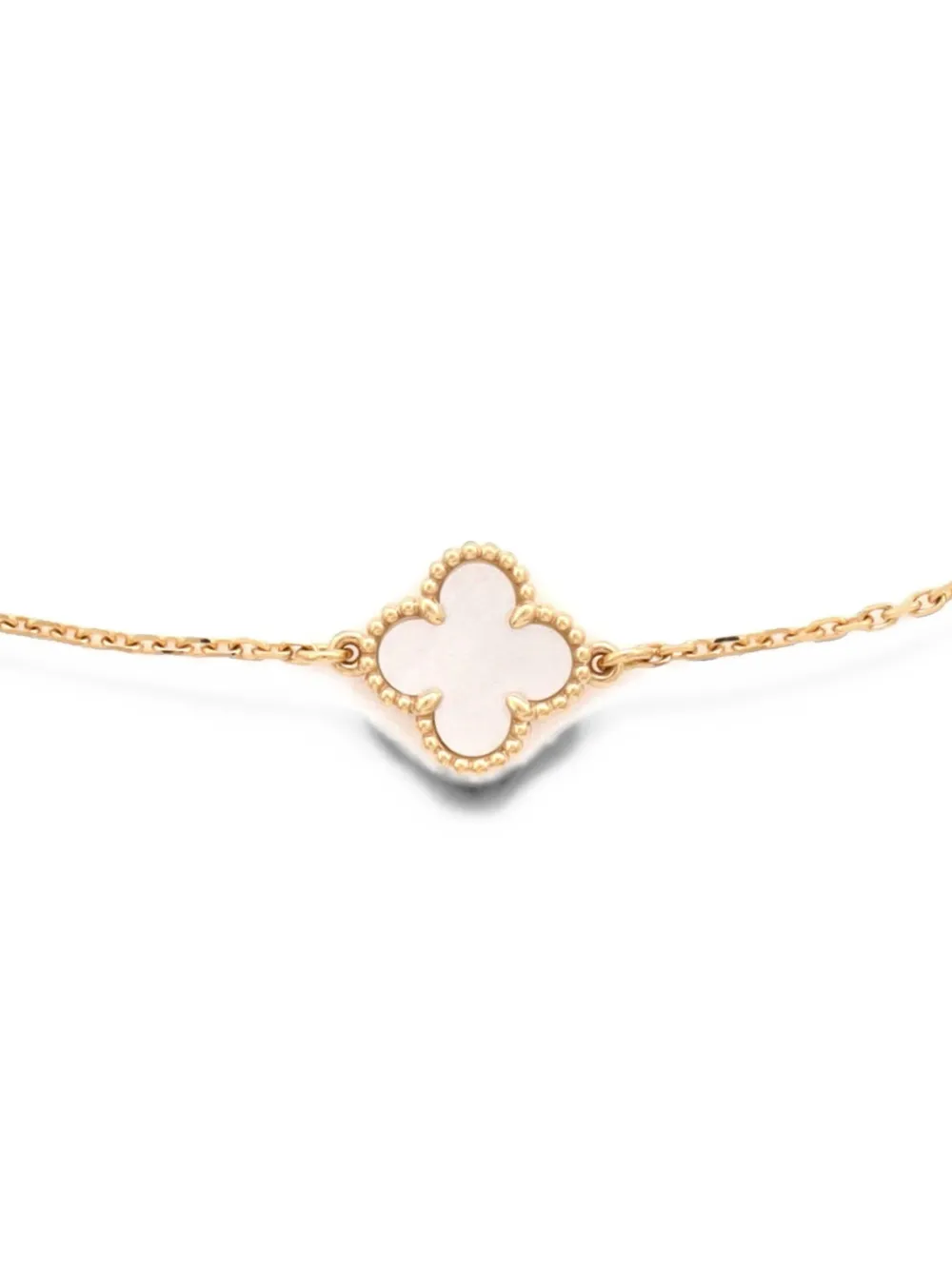Van Cleef & Arpels Pre-owned Sweet Alhambra 18K Yellow Gold and Mother of Pearl Bracelet, view 2