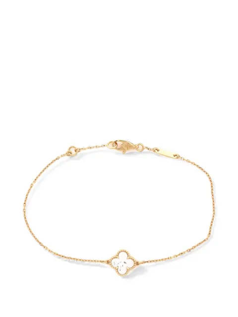 Van Cleef & Arpels Pre-Owned Sweet Alhambra 18K Yellow Gold and Mother of Pearl bracelet