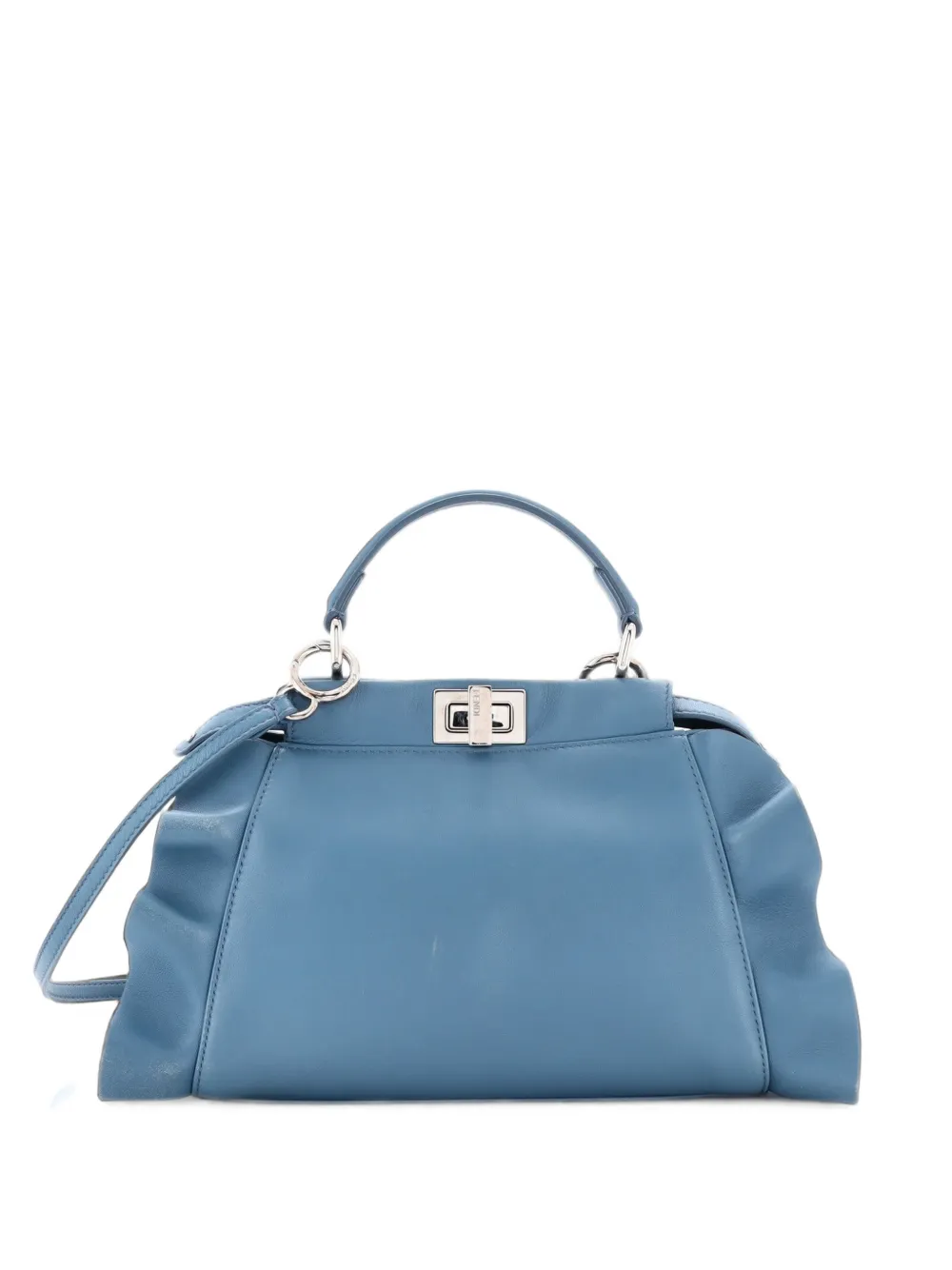 Fendi Pre-Owned Wave Peekaboo Bag Leather Mini satchel - Blau