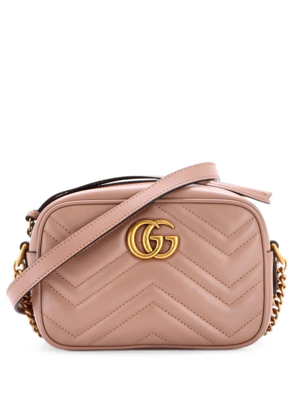 Gucci Pre-Owned GG Marmont Shoulder Bag Matelasse Leather Mini crossbody bag - Neutrals