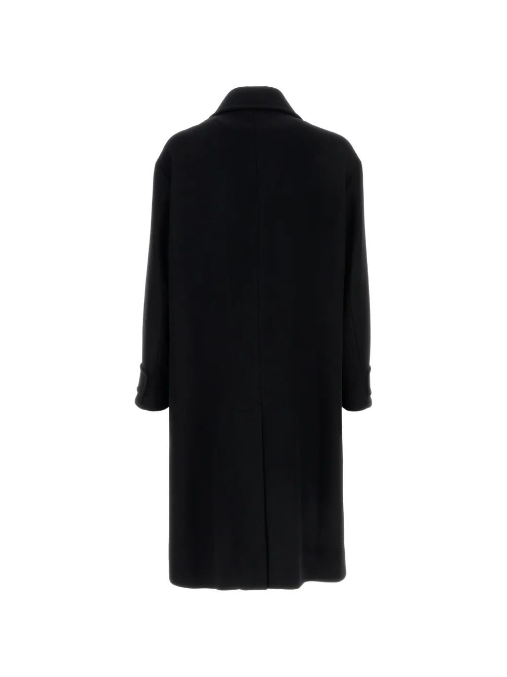 Giorgio Armani Mantel met enkele rij knopen Zwart