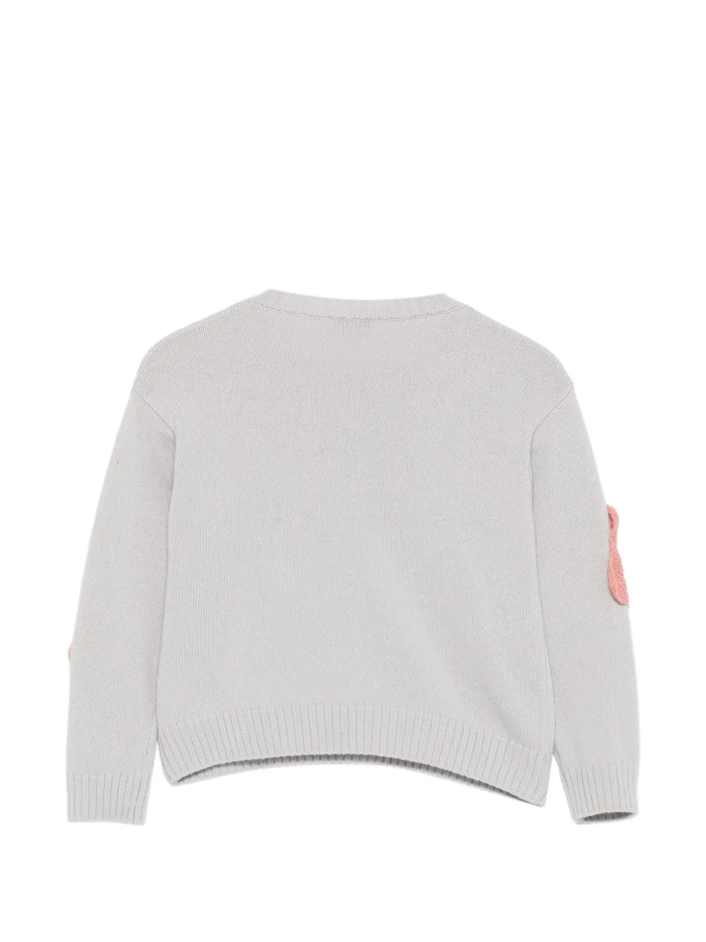 Il Gufo flower-appliqué sweater Grijs