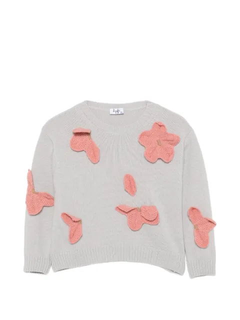 Il Gufo flower-appliqué sweater