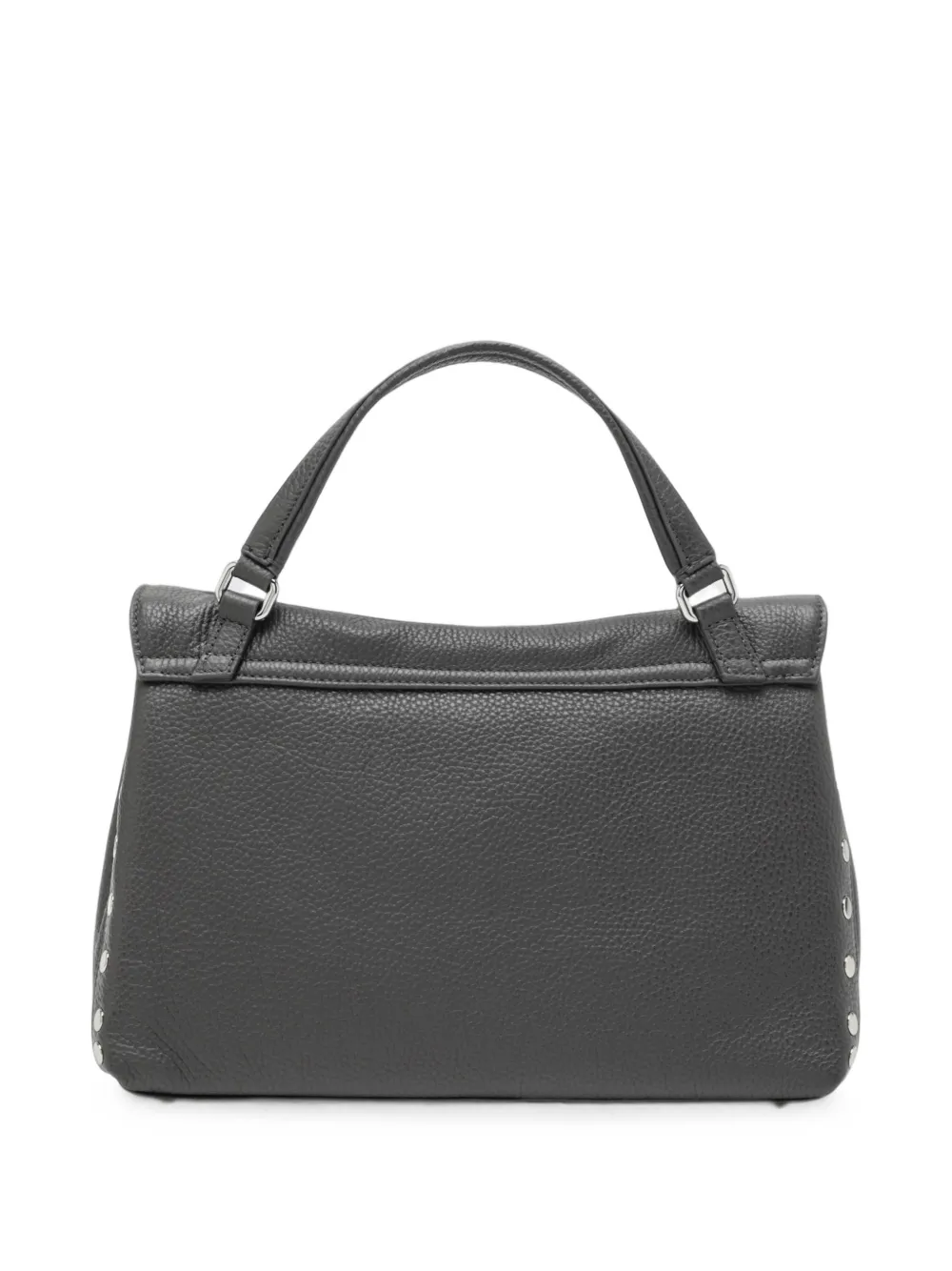 Zanellato Postina leren schoudertas met studs Grijs