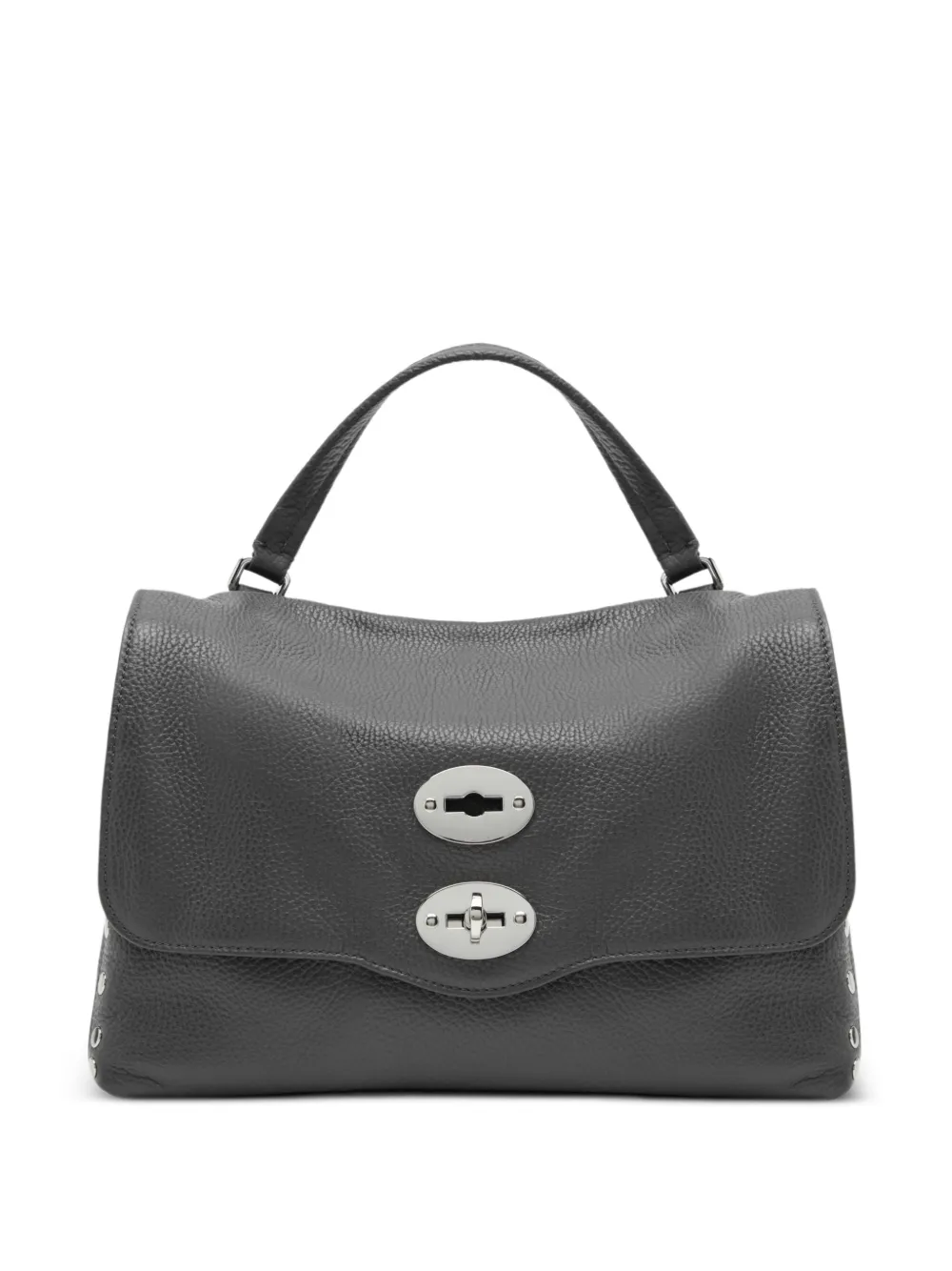 Zanellato Postina studded leather shoulder bag - Grau