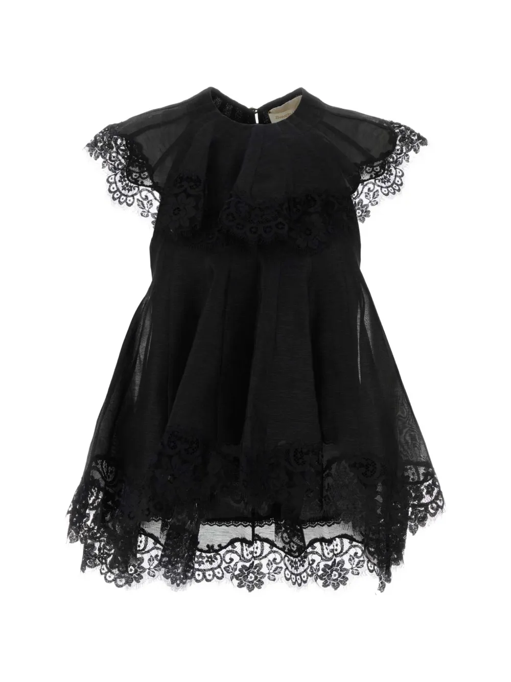 ZIMMERMANN Ascent lace-trim flutter top Zwart