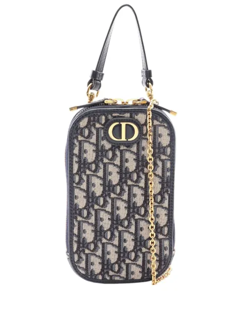 Christian Dior Pre-Owned 2000-2026 Oblique Canvas 30 Montaigne Call in Dior Phone Holder satchel