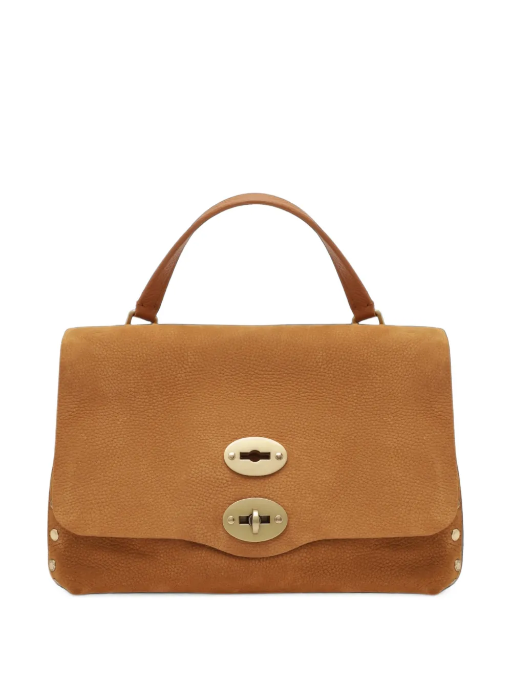Zanellato small Postina stud-embellished tote bag - Marrone