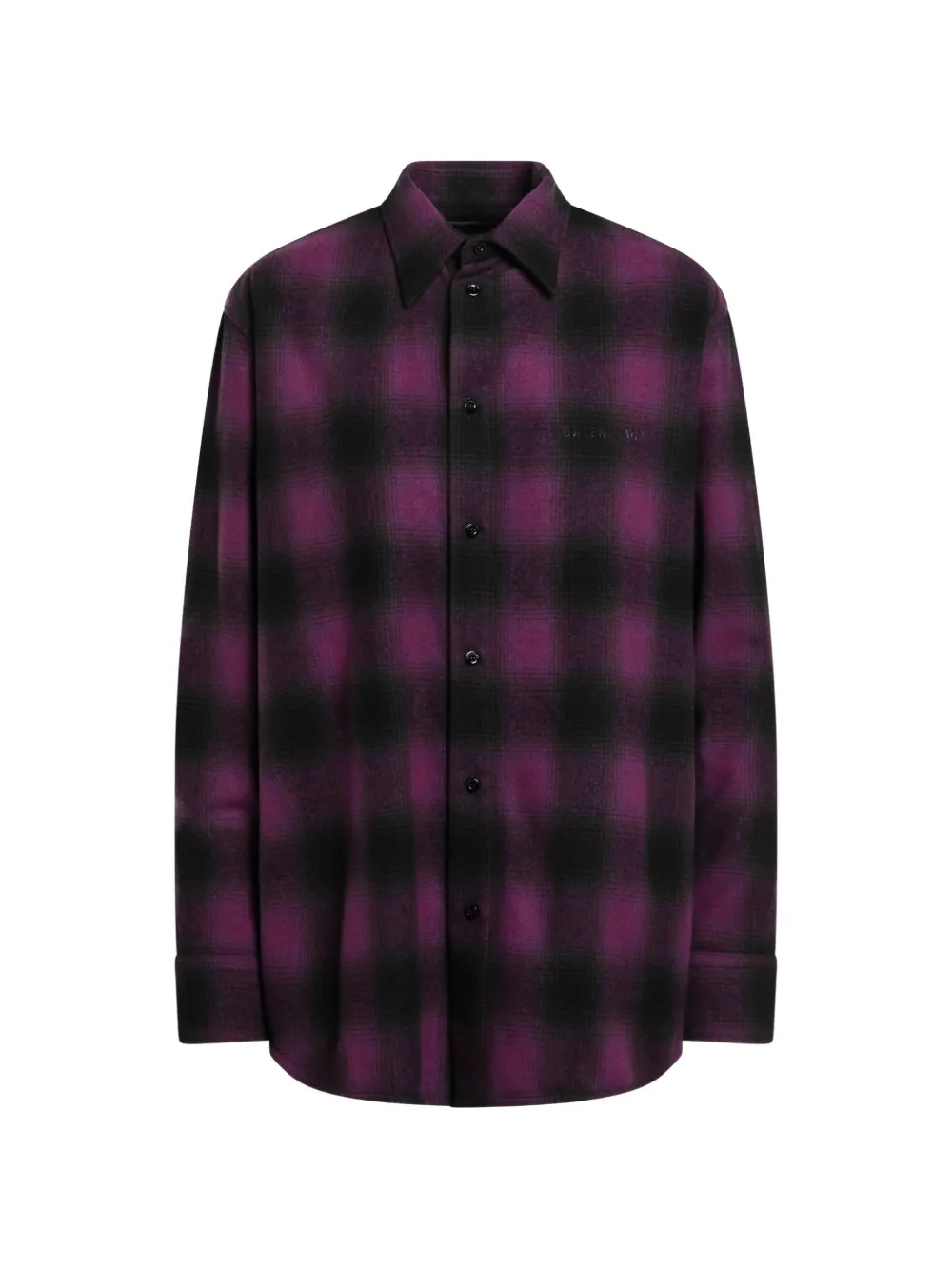 Balenciaga check-pattern shirt - Purple