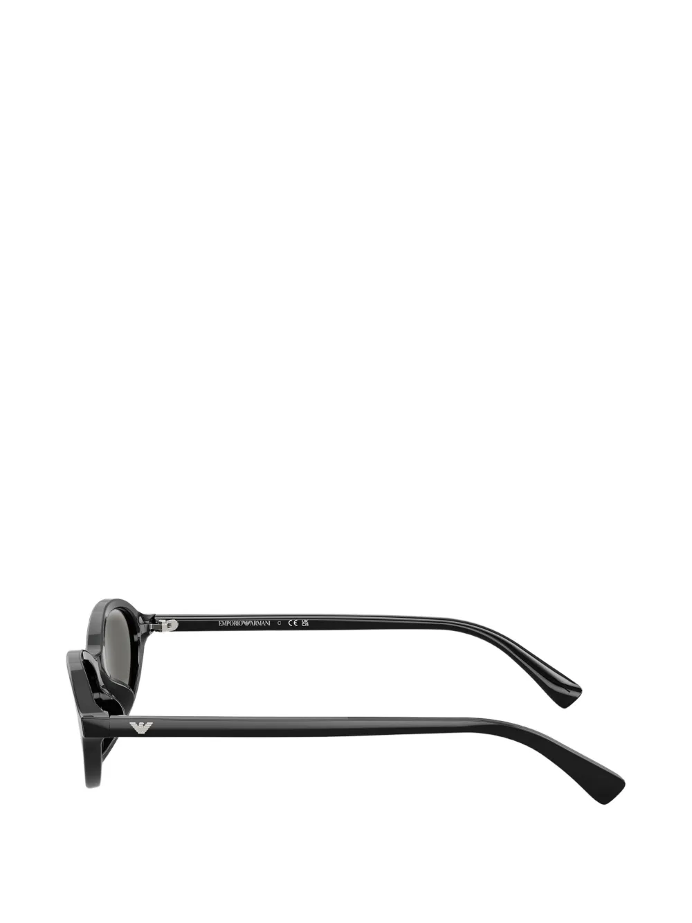 Emporio Armani Zonnebril met ovaal montuur Zwart