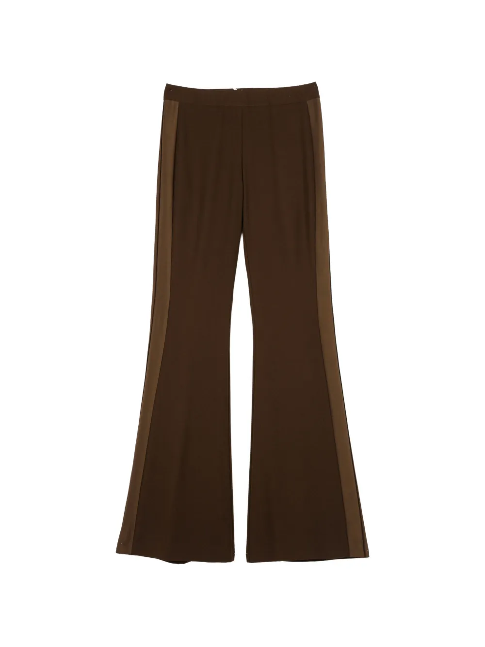 TWINSET side-stripe flared trousers - Braun