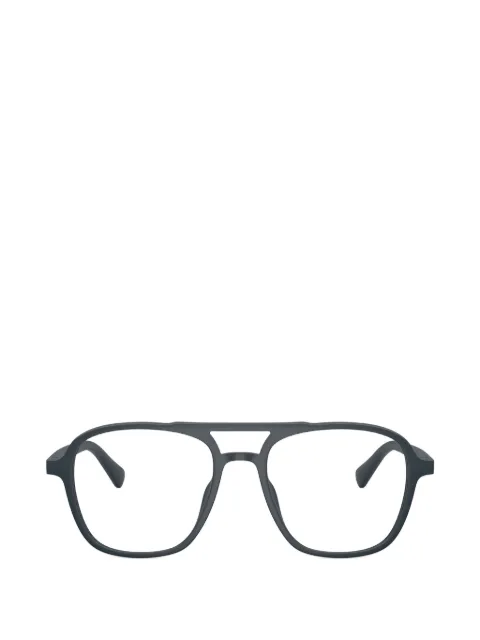 Emporio Armani double-bridge pilot-frame glasses