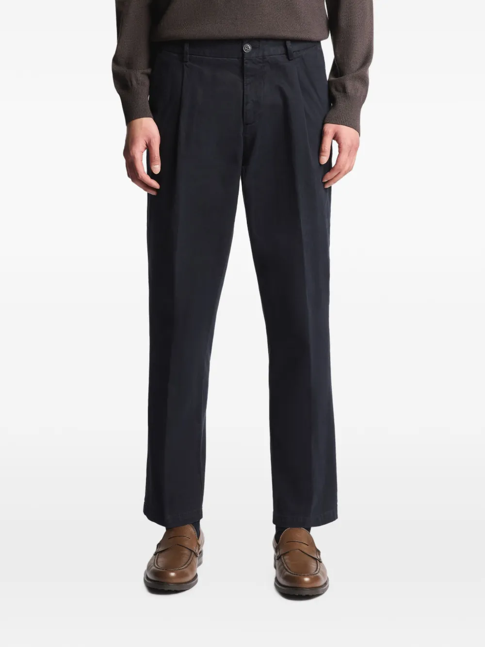 Fay Broek met geplooid detail Blauw
