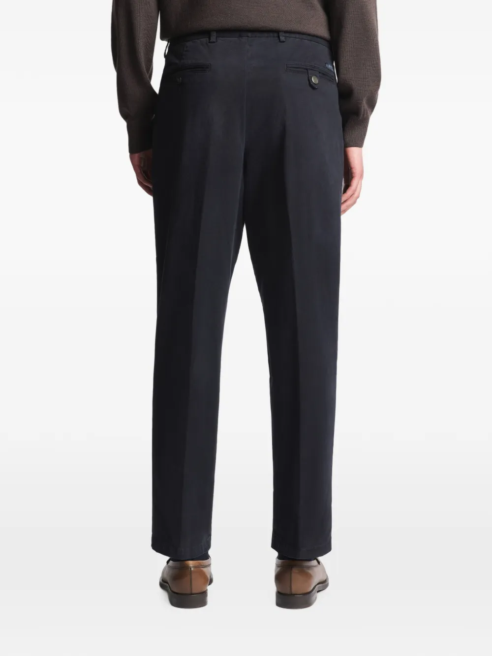 Fay Broek met geplooid detail Blauw